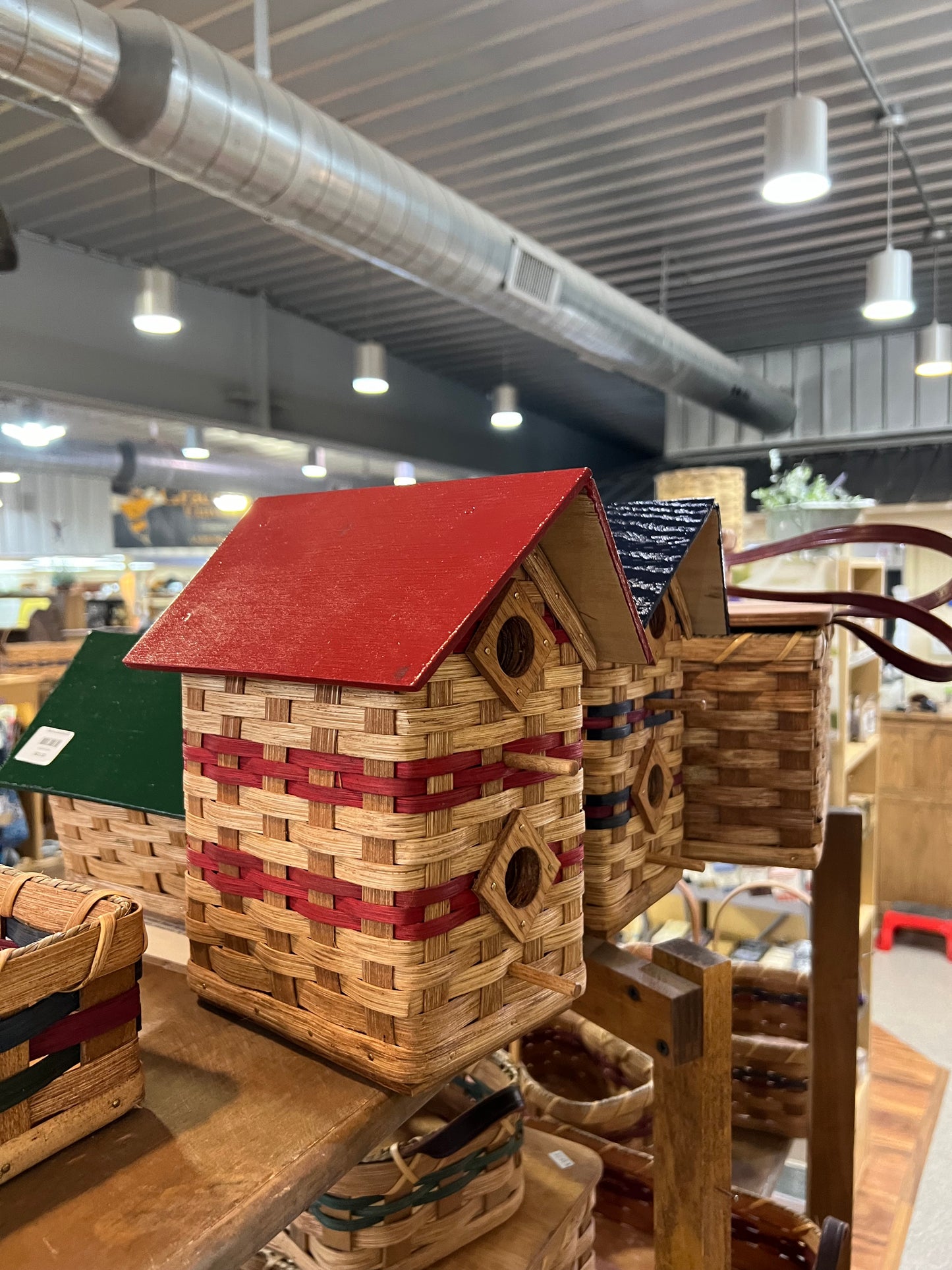 Amish Handmade Woven Bird Houses
