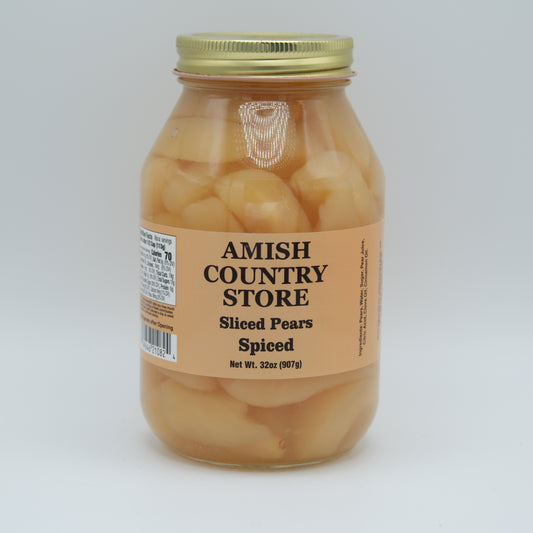 Spiced Sliced Pears | Cinnamon & Clove Country Fruit | 32 oz