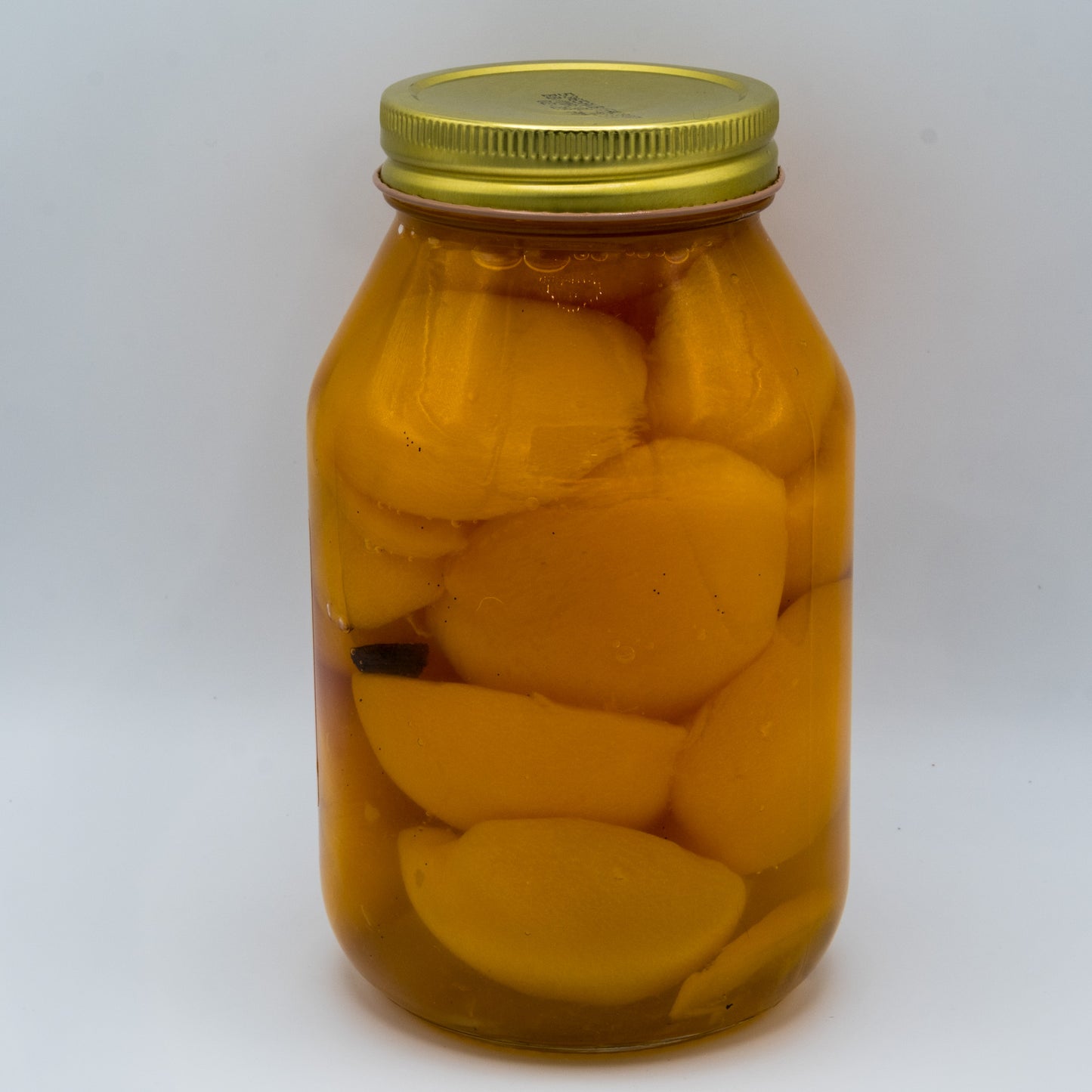 Vanilla Peaches in Syrup (Real Vanilla Bean) 32 oz | Amish Country Store