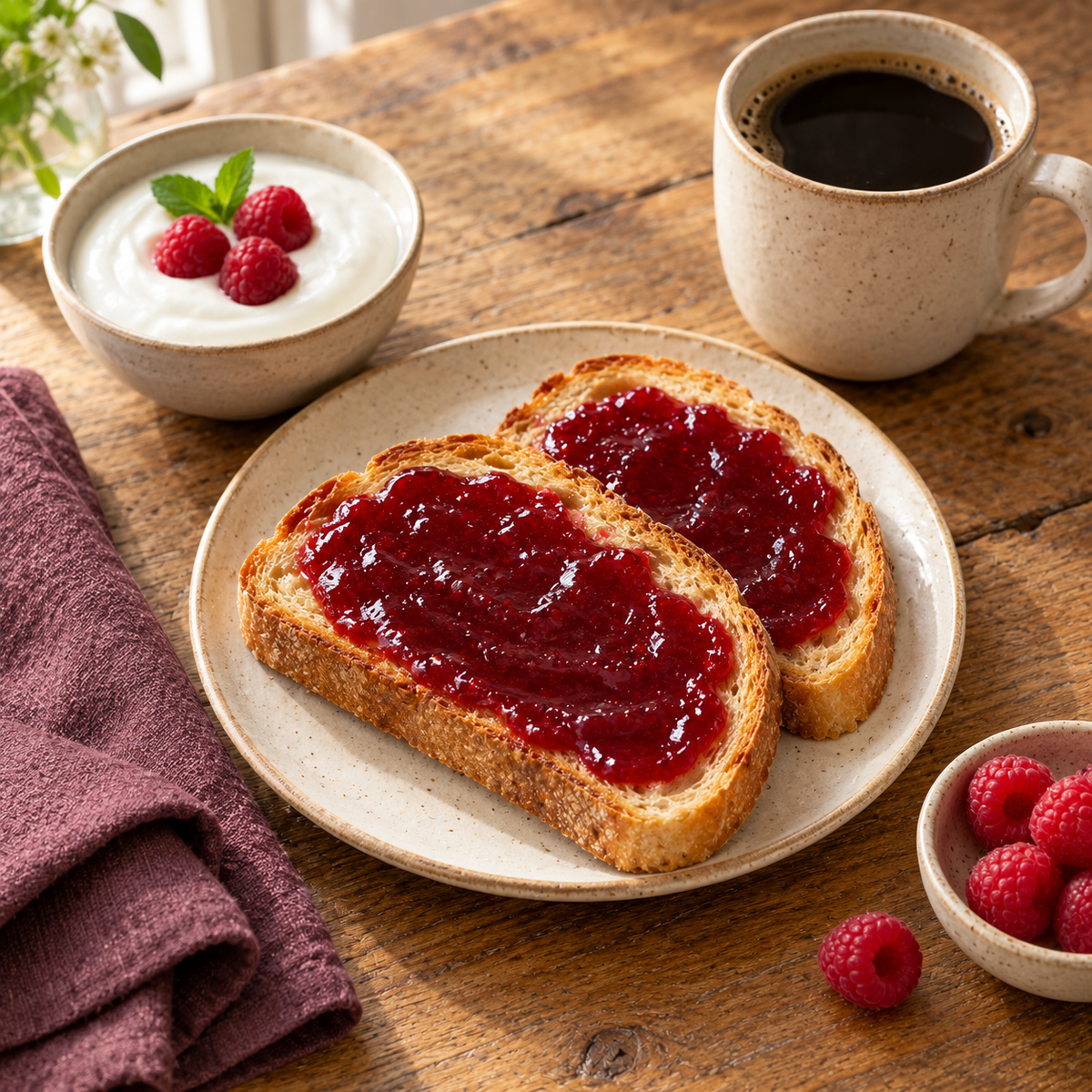 AI-generated serving suggestion: raspberry meal.