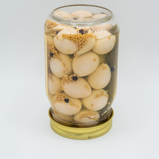 Pickled Old-Fashioned Bourbon Quail Eggs (16 oz) | Amish Country Store