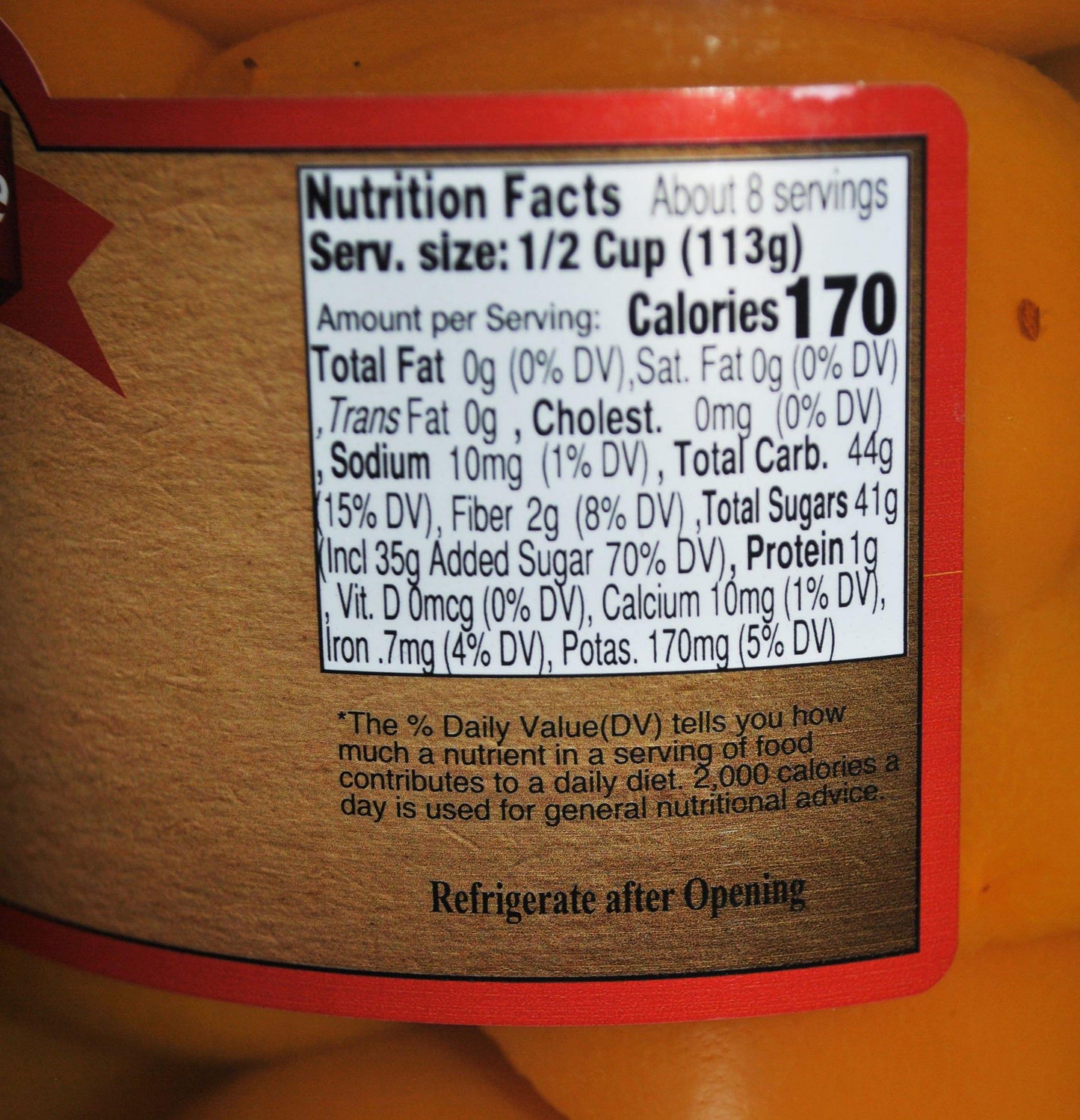 Vanilla Peaches 32oz - Amish Country Store- bringing Amish quality into your home.