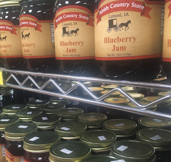Amish Canned food including Jam, jelly, pickles, and salsa