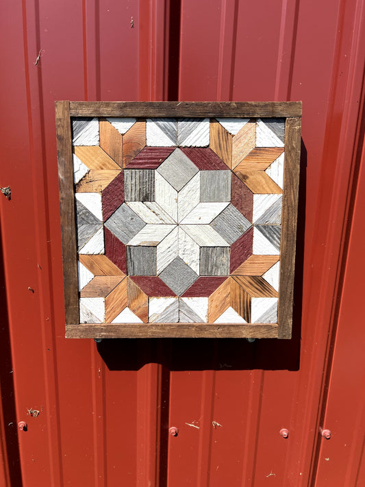 Amish Handmade Barn Quilt - Square (10.5 in x 10.5 in x 1 in)