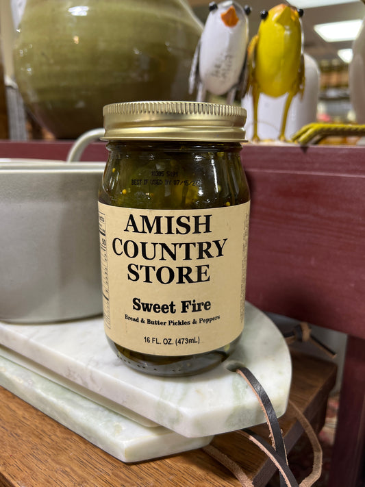 Sweet Fire Bread & Butter Pickles and Jalapenos 16 oz