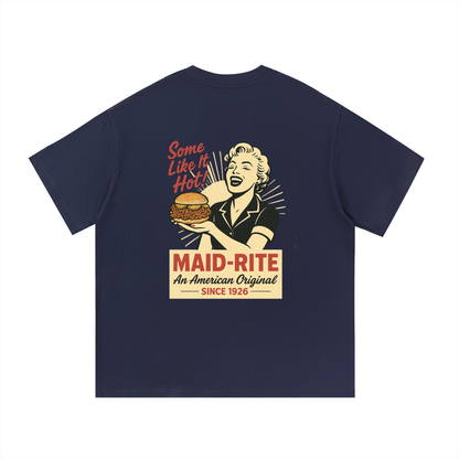Maid-Rite “Some Like It Hot!” Vintage Diner T-Shirt – Navy