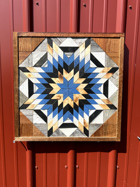 Amish Handmade Barn Quilt - Square (20.75 in x 20.75 in x 1 in)