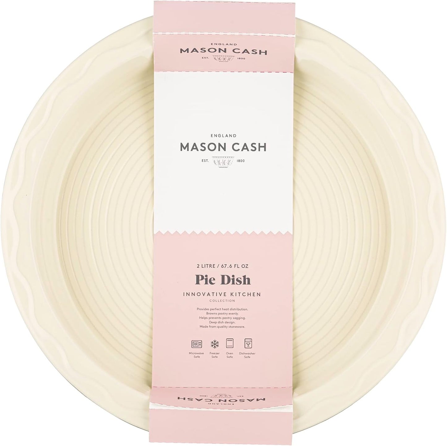 Mason Cash 2008.238 Pie Dish, Stoneware