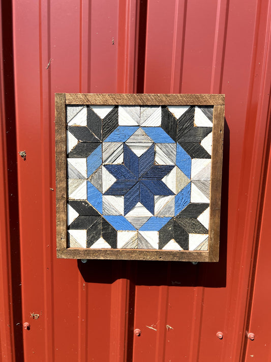 Amish Handmade Barn Quilt - Square (10.5 in x 10.5 in x 1 in)