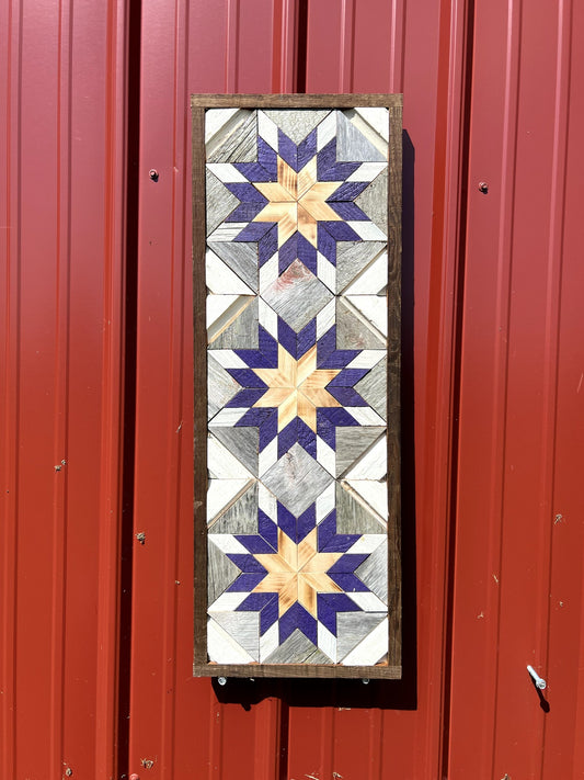 Amish Handmade Barn Quilt - Banner (10.5 in x 30 in)