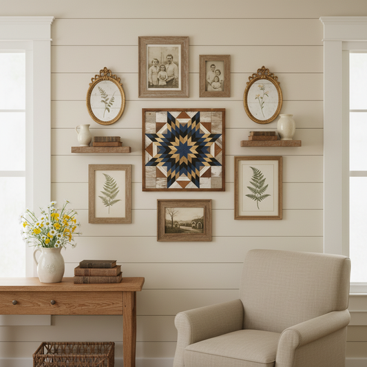 Amish Handmade Barn Quilt Wall Art – Reclaimed Barn Wood – 20.75” x 20.75”