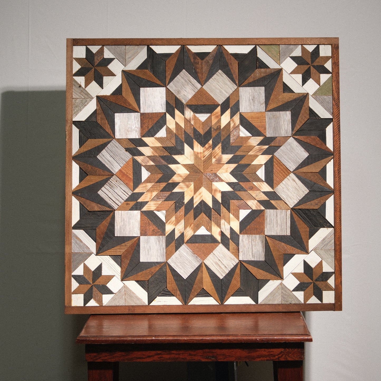 Amish Handmade Barn Quilt Wall Art – Reclaimed Barn Wood – 30.5” x 30.5”