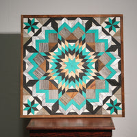 Amish Handmade Barn Quilt Wall Art – Reclaimed Barn Wood – 30.5” x 30.5”