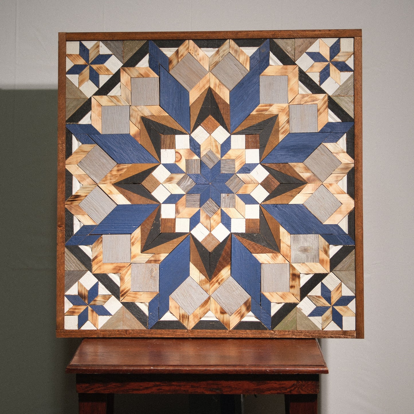 Amish Handmade Barn Quilt Wall Art – Reclaimed Barn Wood – 30.5” x 30.5”