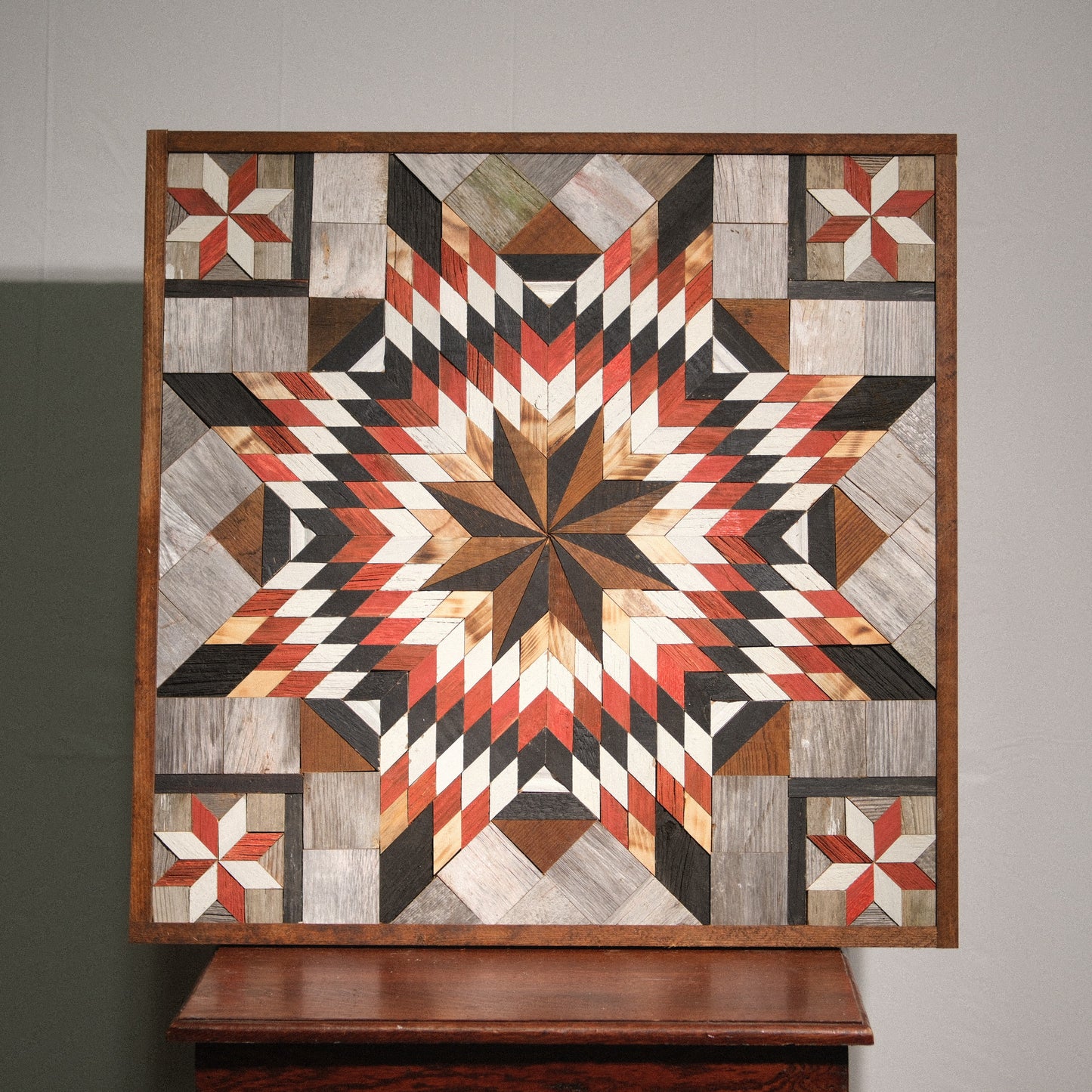 Amish Handmade Barn Quilt Wall Art – Reclaimed Barn Wood – 30.5” x 30.5”