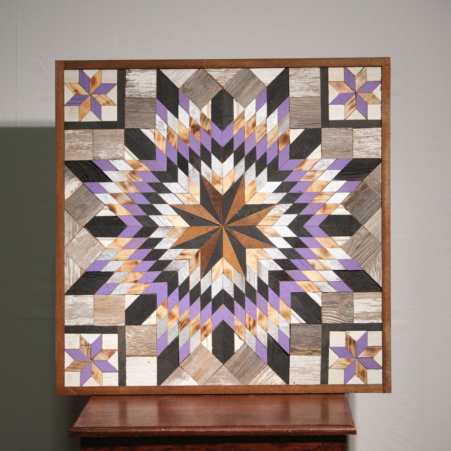 Amish Handmade Barn Quilt Wall Art – Reclaimed Barn Wood – 30.5” x 30.5”