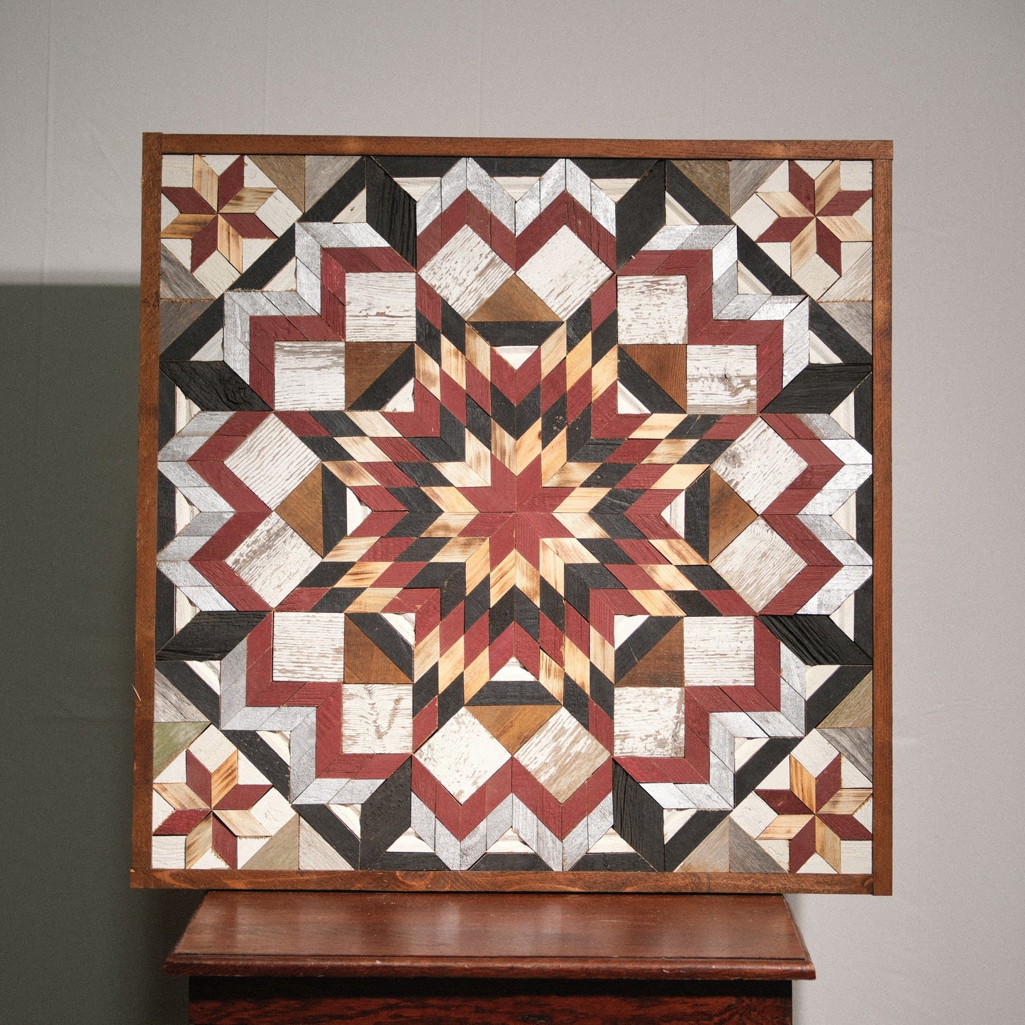 Amish Handmade Barn Quilt Wall Art – Reclaimed Barn Wood – 30.5” x 30.5”