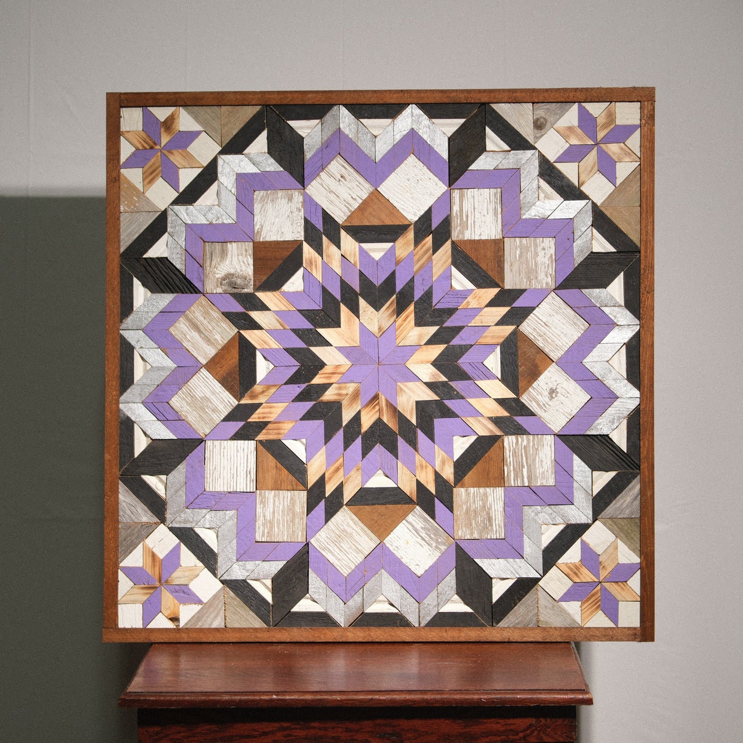 Amish Handmade Barn Quilt Wall Art – Reclaimed Barn Wood – 30.5” x 30.5”