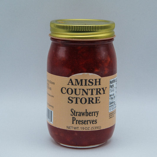 Old-Fashioned Strawberry Preserves (19oz) | Amish Country Store