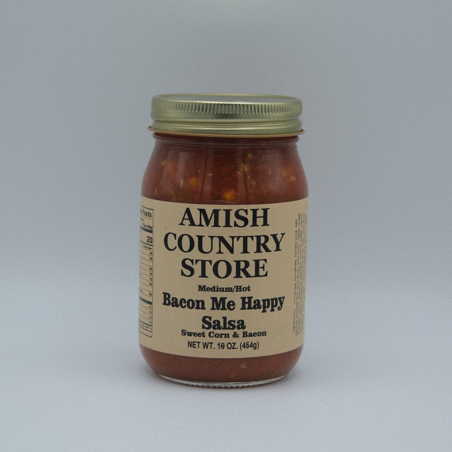 Bacon Me Happy Salsa | Medium-Hot Bacon Corn Salsa | Amish Country Store | 16 oz