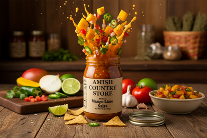 Mango Lime Salsa | Sweet Medium Salsa | Amish Country Store | 16 oz