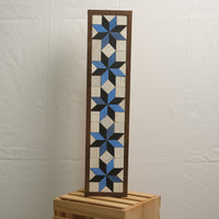 Handmade Amish 5 Stars Barn Quilt Wall Art – 6in x 25.5in Reclaimed Wood Mosaic