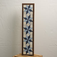 Handmade Amish 5 Stars Barn Quilt Wall Art – 6in x 25.5in Reclaimed Wood Mosaic