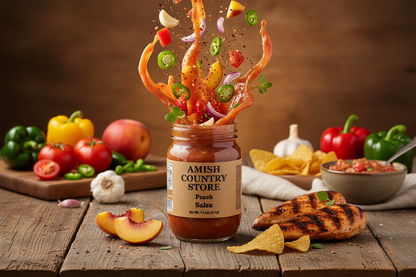 Old-Fashioned Peach Salsa | Sweet & Zesty Country Salsa | 14.5 oz