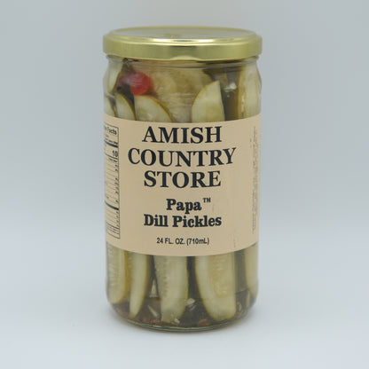 Papa Dill Pickles with Jalapeño | Amish Country Store | 24 oz