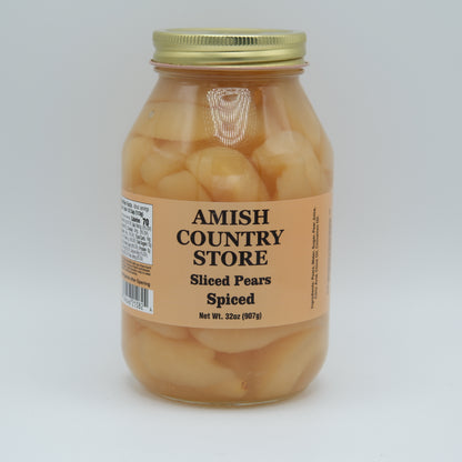 Spiced Sliced Pears | Cinnamon & Clove Country Fruit | 32 oz