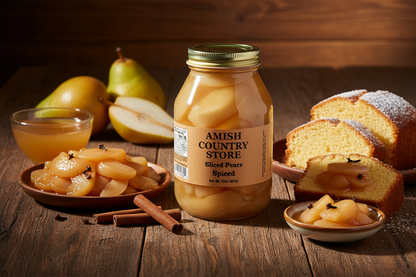 Spiced Sliced Pears | Cinnamon & Clove Country Fruit | 32 oz