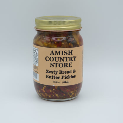 Zesty Bread & Butter Pickles | Sweet, Tangy & Spicy Pickle Chips | 15 oz & 32 oz