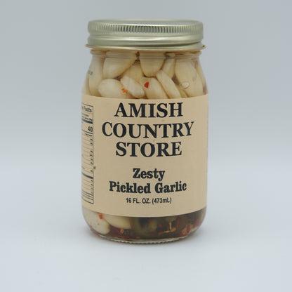 Zesty Pickled Garlic | Jalapeño Garlic Cloves | 16 oz