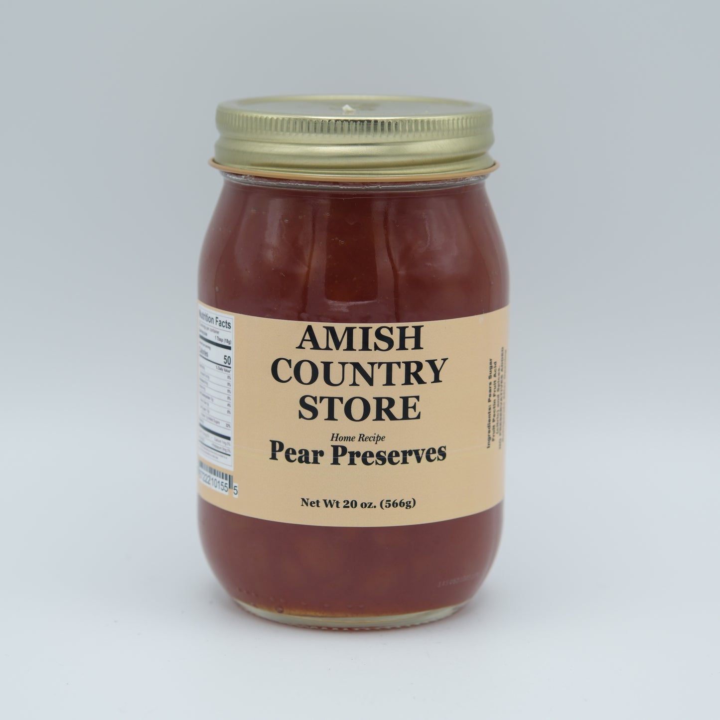 Pear Preserves with Cinnamon | Warm Spiced Fruit Spread | 20 oz