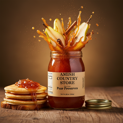 Pear Preserves with Cinnamon | Warm Spiced Fruit Spread | 20 oz