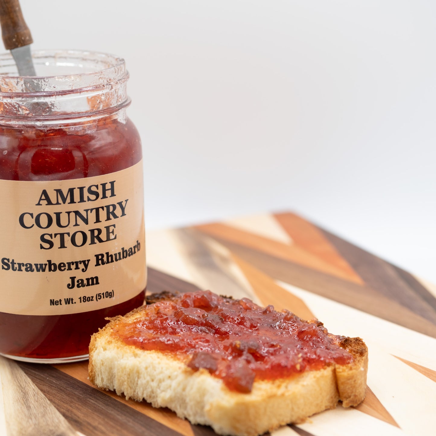 Old-Fashioned Strawberry Rhubarb Jam (18 oz) | Amish Country Store