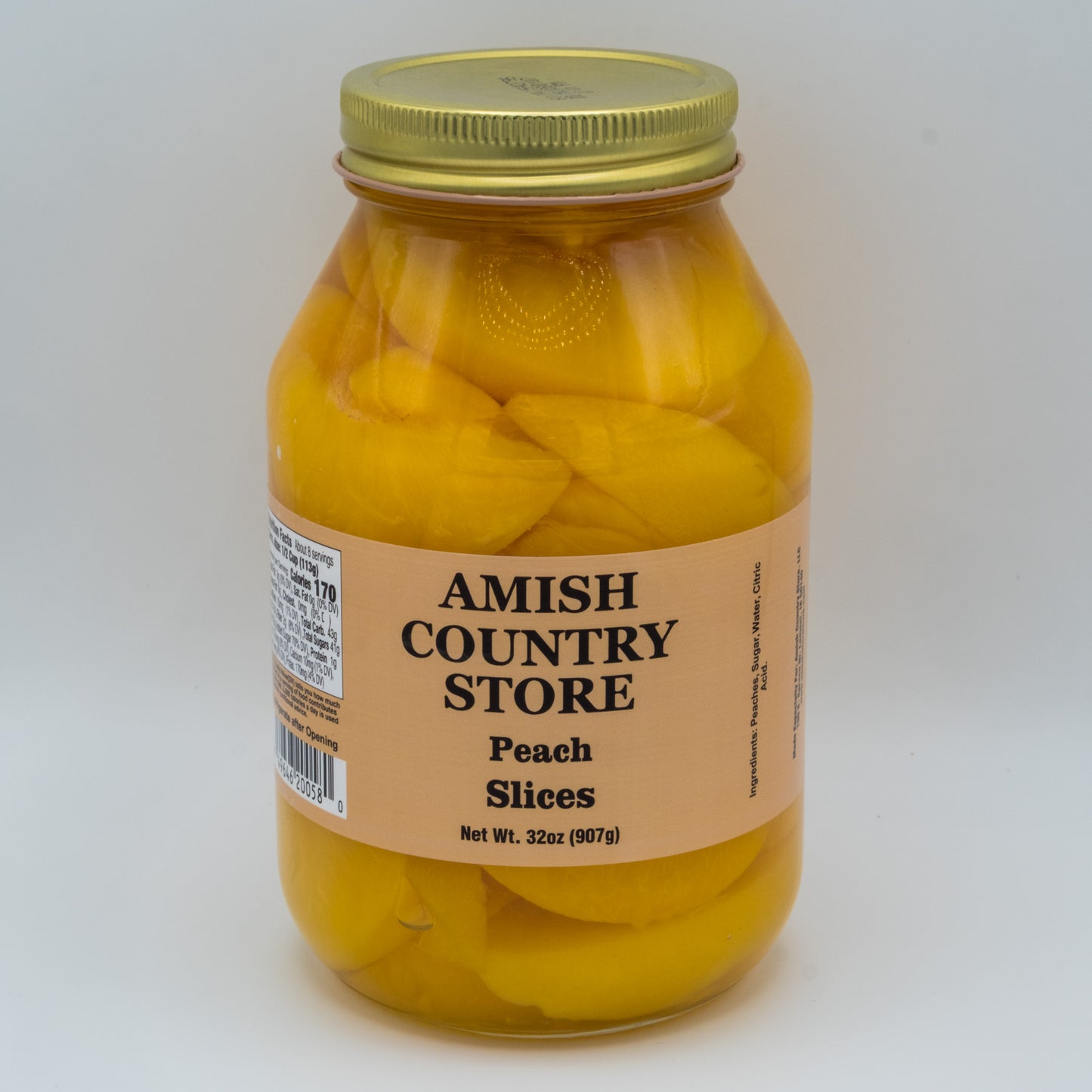 Jarred Sliced Peaches in Syrup (32 oz) | Amish Country Store