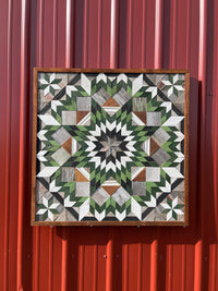 Amish Handmade Barn Quilt Wall Art – Reclaimed Barn Wood – 30.5” x 30.5”