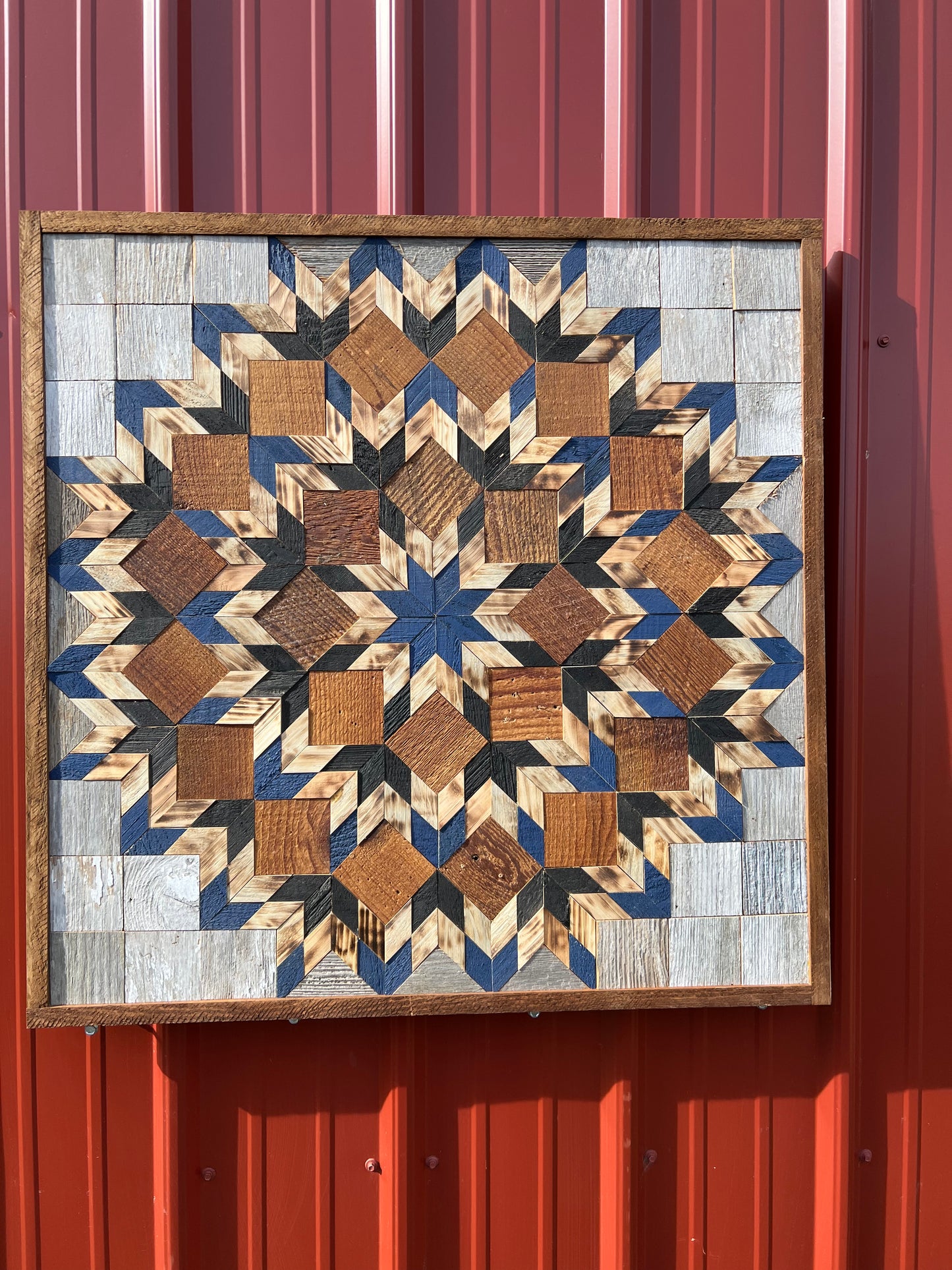 Amish Handmade Barn Quilt - Square (30.5 in x 30.5 in x 1 in)