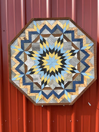 Amish Handmade Barn Quilt Wall Art – Reclaimed Barn Wood – 30.5” x 30.5” - Octagon