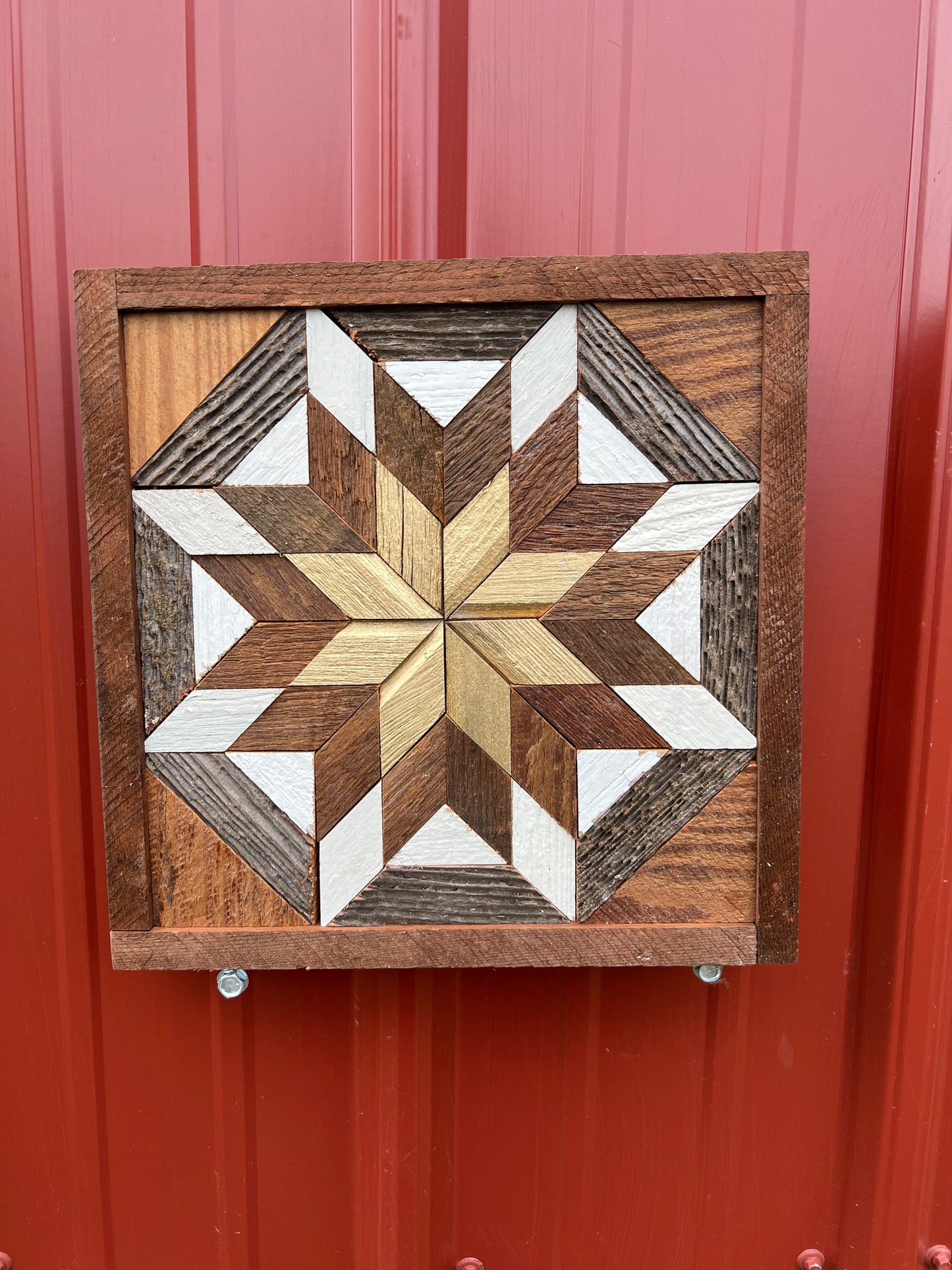 Amish Handmade Barn Quilt - Square (10.5 in x 10.5 in x 1 in)