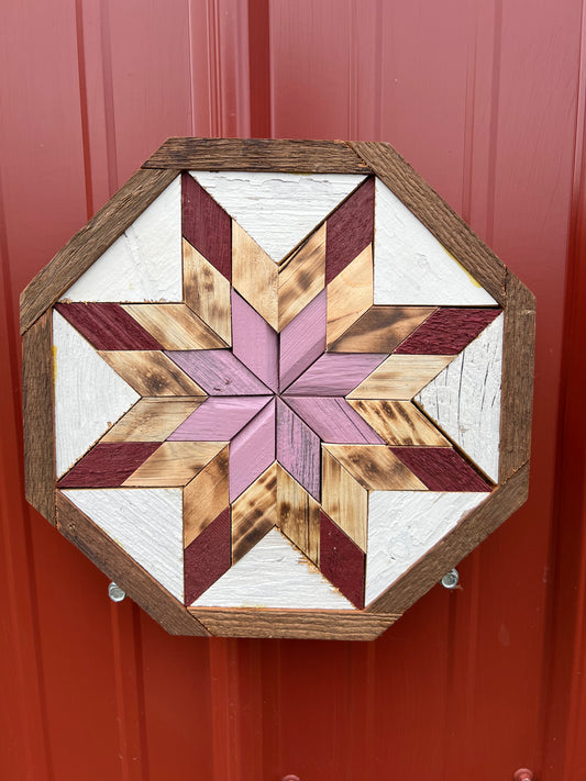 Amish Handmade Barn Quilt - Square (10.5 in x 10.5 in x 1 in)