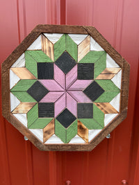 Amish Handmade Barn Quilt Wall Art – Reclaimed Barn Wood – 10.5” x 10.5”