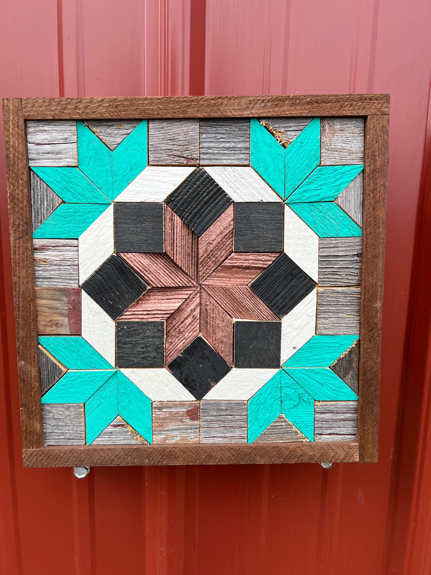 Amish Handmade Barn Quilt - Square (10.5 in x 10.5 in x 1 in)