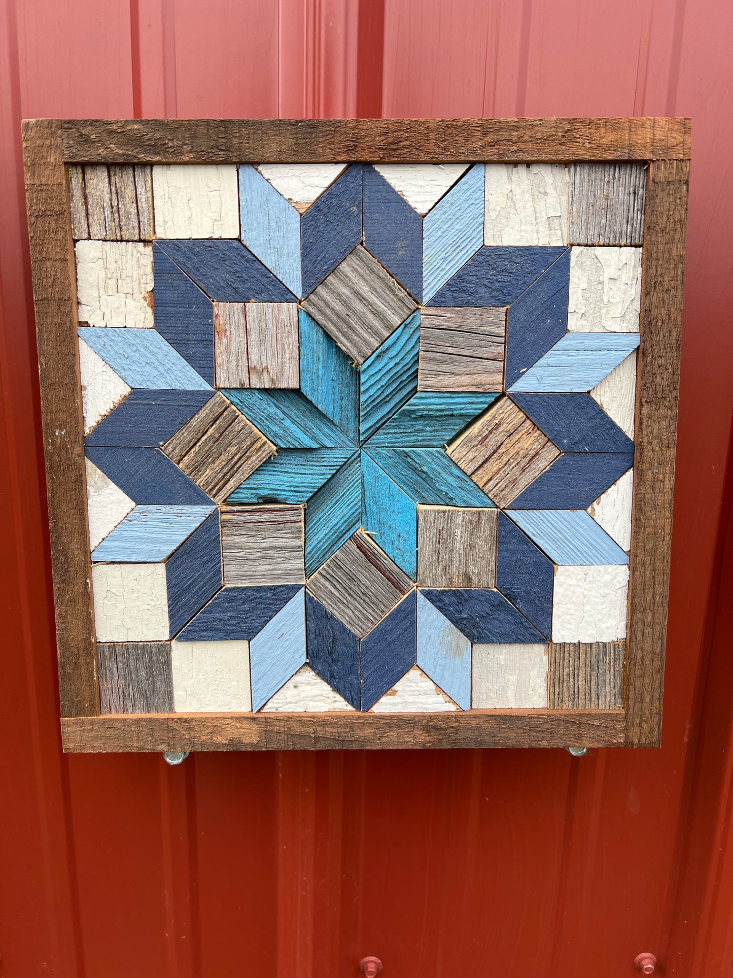 Amish Handmade Barn Quilt - Square (10.5 in x 10.5 in x 1 in)