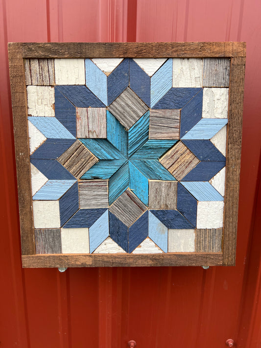 Amish Handmade Barn Quilt - Square (10.5 in x 10.5 in x 1 in)