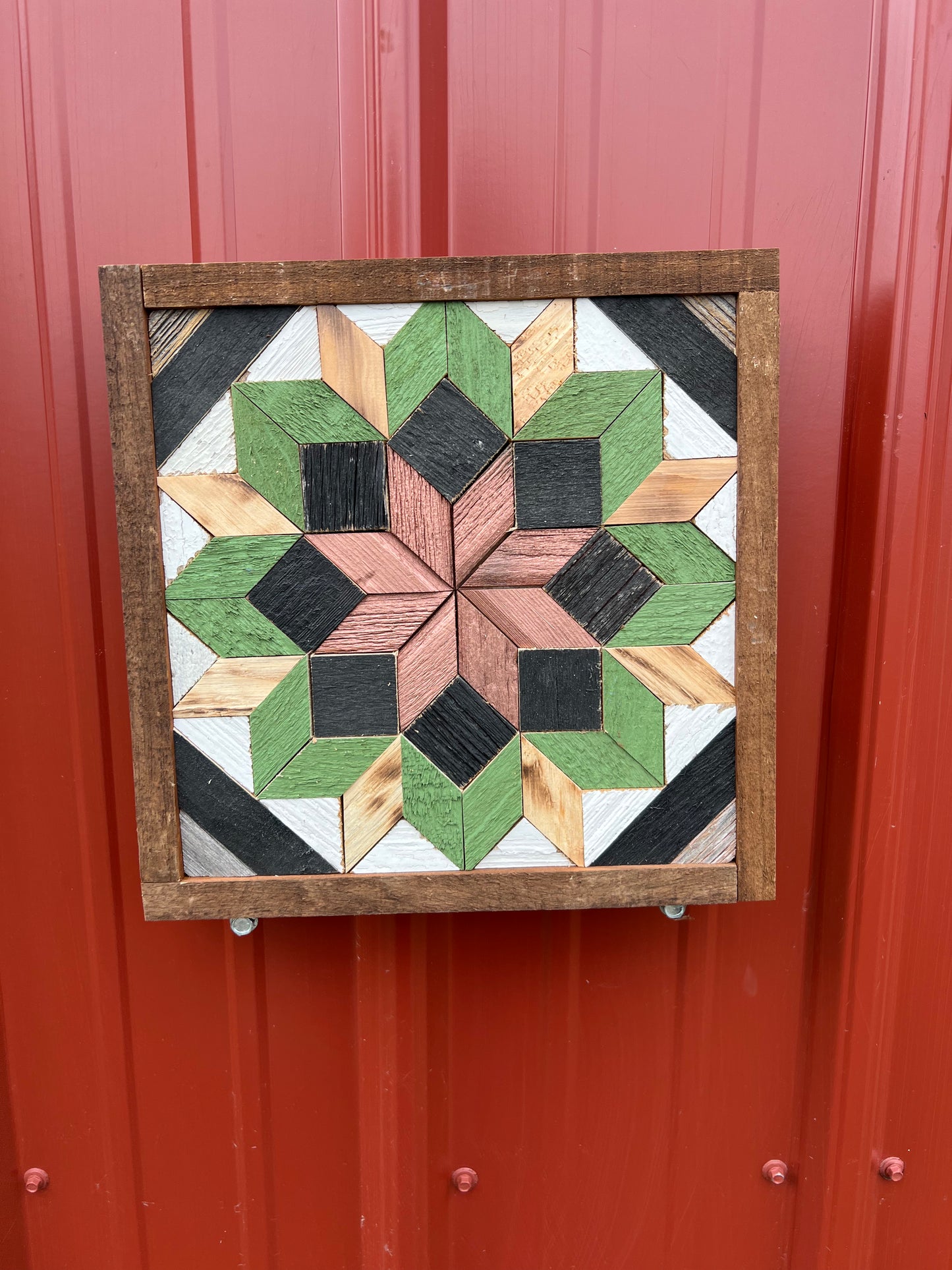 Amish Handmade Barn Quilt - Square (10.5 in x 10.5 in x 1 in)