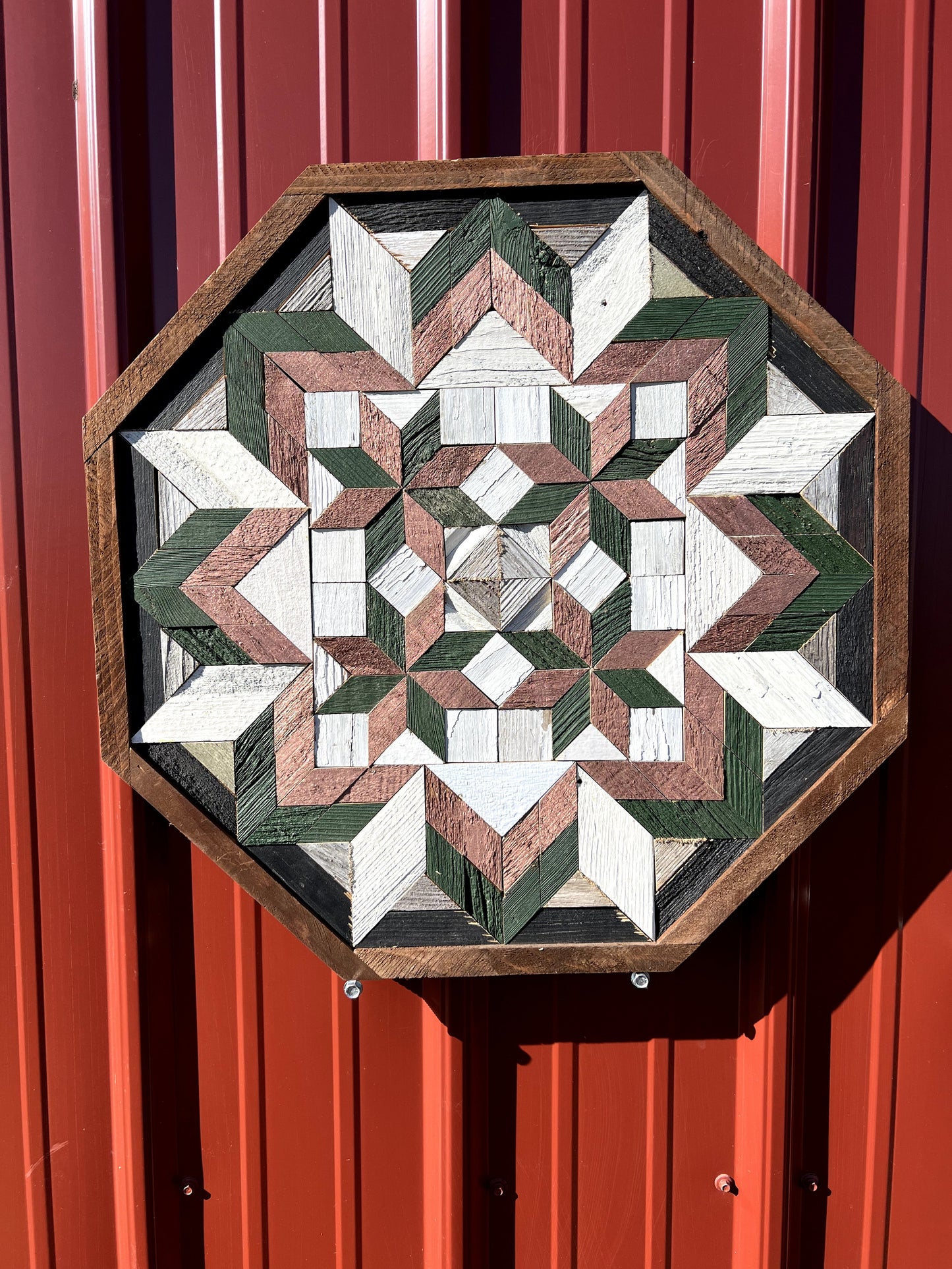 Amish Handmade Barn Quilt - Square (20.75 in x 20.75 in x 1 in)