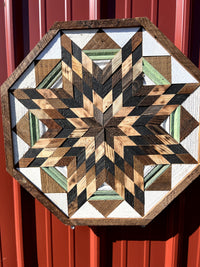 Amish Handmade Barn Quilt Wall Art – Reclaimed Barn Wood – 20.75” x 20.75”