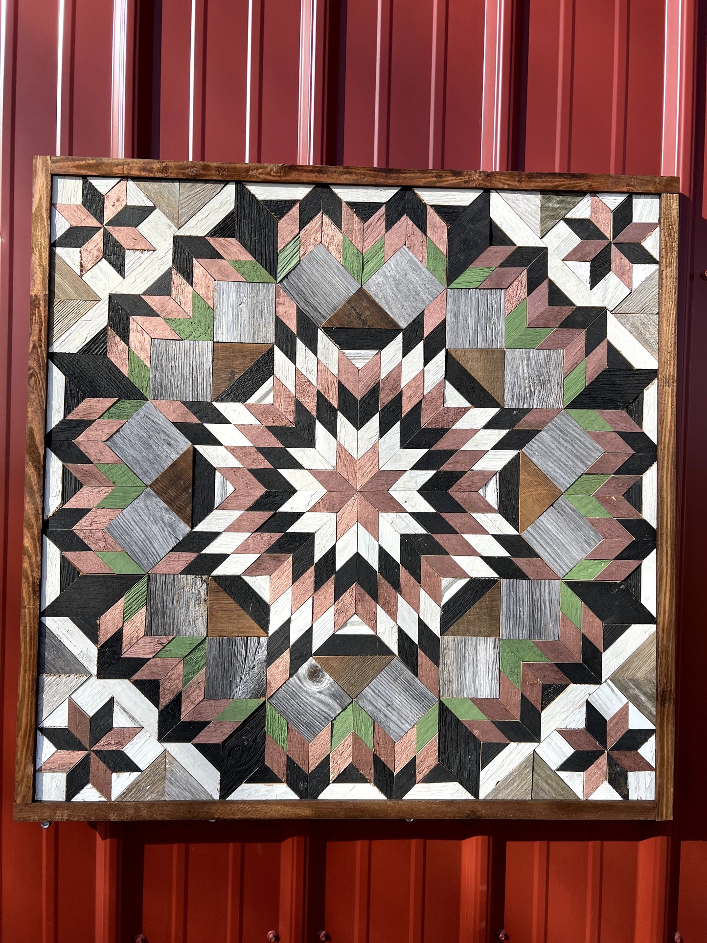 Large Amish Handmade Barn Quilt Wall Art – Reclaimed Wood, Multiple Sizes